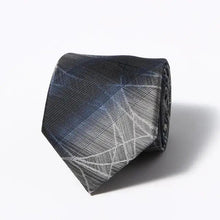 Load image into Gallery viewer, Modern Style Black Brown Wedding Neck Ties For Men Stylish Stripe Design Wedding And Casual Suit Neckties For Men
