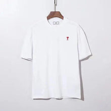 Load image into Gallery viewer, Modern Summer New Hearts A Love Embroidered Simple Design Masculine Fashion Short Sleeve T-Shirt Men's T-Shirt Men's Short Sleeve Tees Cotton T-Shirts for Men