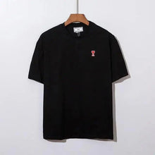 Load image into Gallery viewer, Modern Summer New Hearts A Love Embroidered Simple Design Masculine Fashion Short Sleeve T-Shirt Men's T-Shirt Men's Short Sleeve Tees Cotton T-Shirts for Men