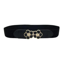 Load image into Gallery viewer, Modern Wide Fabric Strap Silver Metal Buckle Belts For Women Trendy Fashion Stretchable Classic Belts
