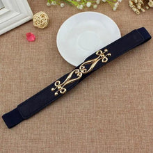 Load image into Gallery viewer, Modern Wide Fabric Strap Silver Metal Buckle Belts For Women Trendy Fashion Stretchable Classic Belts