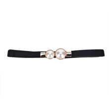 Load image into Gallery viewer, Modern Wide Fabric Strap Silver Metal Buckle Belts For Women Trendy Fashion Stretchable Classic Belts
