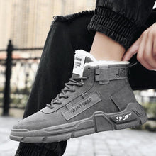 Load image into Gallery viewer, Modern Winter Mens Boots Snow Lightweight Non-Slip Lace-Up Outdoor Warm Sneakers High-Top Cotton Casual Shoes Outdoor Water Resistant Camping Walking Autumn Sneakers