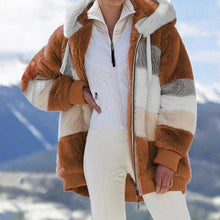 Load image into Gallery viewer, Modern Women Casual Jacket Coats Hip Hop New Autumn Winter Loose Multicolor Hooded Jacket For Women Winter Fleece Jacket Hooded Solid Color Coats With Pockets Comfortable Jacket