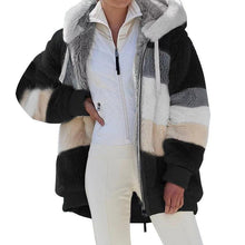 Load image into Gallery viewer, Modern Women Casual Jacket Coats Hip Hop New Autumn Winter Loose Multicolor Hooded Jacket For Women Winter Fleece Jacket Hooded Solid Color Coats With Pockets Comfortable Jacket