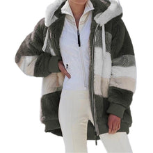Load image into Gallery viewer, Modern Women Casual Jacket Coats Hip Hop New Autumn Winter Loose Multicolor Hooded Jacket For Women Winter Fleece Jacket Hooded Solid Color Coats With Pockets Comfortable Jacket