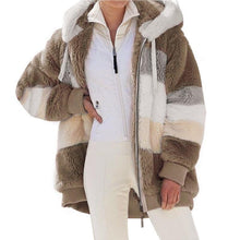 Load image into Gallery viewer, Modern Women Casual Jacket Coats Hip Hop New Autumn Winter Loose Multicolor Hooded Jacket For Women Winter Fleece Jacket Hooded Solid Color Coats With Pockets Comfortable Jacket