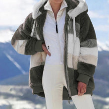 Load image into Gallery viewer, Modern Women Casual Jacket Coats Hip Hop New Autumn Winter Loose Multicolor Hooded Jacket For Women Winter Fleece Jacket Hooded Solid Color Coats With Pockets Comfortable Jacket