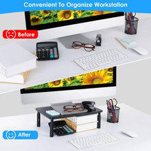 Load image into Gallery viewer, Monitor Stand Riser 3 Height Adjustable Desk