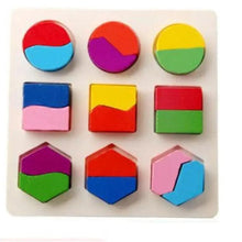 Load image into Gallery viewer, Montessori Cartoon Animal Educational Wooden Beaded Geometry Digital Clock Puzzles Matching Clock Toy For Children