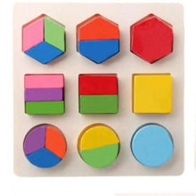 Load image into Gallery viewer, Montessori Cartoon Animal Educational Wooden Beaded Geometry Digital Clock Puzzles Matching Clock Toy For Children