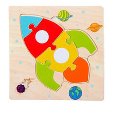 Load image into Gallery viewer, Montessori Games Baby Animals/traffic Kid's Cognition Puzzles Toys Wooden Cartoon Cognition Puzzle Toys Matching Education Game