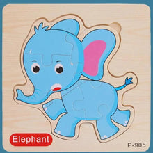 Load image into Gallery viewer, Montessori Games Baby Animals/traffic Kid's Cognition Puzzles Toys Wooden Cartoon Cognition Puzzle Toys Matching Education Game
