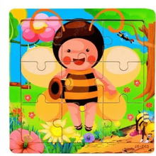 Load image into Gallery viewer, Montessori Games Baby Animals/traffic Kid's Cognition Puzzles Toys Wooden Cartoon Cognition Puzzle Toys Matching Education Game
