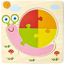 Load image into Gallery viewer, Montessori Games Baby Animals/traffic Kid's Cognition Puzzles Toys Wooden Cartoon Cognition Puzzle Toys Matching Education Game