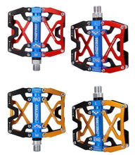 Load image into Gallery viewer, Mountain Bicycle Pedals Cycling Ultralight Aluminum Alloy 3 Bearings Pedals Bike Pedals Flat Bike Pedal Ultra-Light Aluminum Alloy Sealed Bearing With Cleats Pedal Suitable For Mountain Bike Bicycle