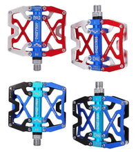 Load image into Gallery viewer, Mountain Bicycle Pedals Cycling Ultralight Aluminum Alloy 3 Bearings Pedals Bike Pedals Flat Bike Pedal Ultra-Light Aluminum Alloy Sealed Bearing With Cleats Pedal Suitable For Mountain Bike Bicycle