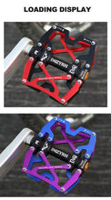Load image into Gallery viewer, Mountain Bicycle Pedals Cycling Ultralight Aluminum Alloy 3 Bearings Pedals Bike Pedals Flat Bike Pedal Ultra-Light Aluminum Alloy Sealed Bearing With Cleats Pedal Suitable For Mountain Bike Bicycle