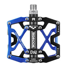 Load image into Gallery viewer, Mountain Bike 1 Pair Pedals Aluminum Alloy Cycling Bicycle Ultralight Wide Platform Anti-slip Pedal Bike Pedals Metal Bicycle Pedals Sealed Bearing Aluminum Alloy Mountain Bike Pedals Flat