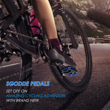 Load image into Gallery viewer, Mountain Bike 1 Pair Pedals Aluminum Alloy Cycling Bicycle Ultralight Wide Platform Anti-slip Pedal Bike Pedals Metal Bicycle Pedals Sealed Bearing Aluminum Alloy Mountain Bike Pedals Flat
