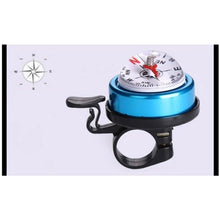 Load image into Gallery viewer, Mountain Bike Bicycle Bell Bike Compass Bicycle Bells Handlebar Aluminum Compass Ring Cycling Bike Horn Bicycle Accessories Bicycle Bell Bike Bell With Compass And Loud Crisp Clear Sound For Scooter Mountain Bike Road Bike