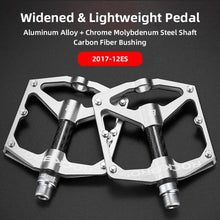 Load image into Gallery viewer, Mountain Bike Bicycle Pedals Cycling Ultralight Aluminum Alloy 4 Bearings Pedals Bike Pedals Flat Advanced 4 Bearings Mountain Bike Pedals Platform Bicycle Flat Alloy Pedals