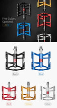 Load image into Gallery viewer, Mountain Bike Bicycle Pedals Cycling Ultralight Aluminum Alloy 4 Bearings Pedals Bike Pedals Flat Advanced 4 Bearings Mountain Bike Pedals Platform Bicycle Flat Alloy Pedals