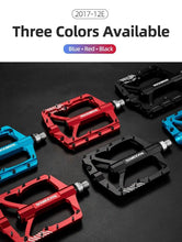 Load image into Gallery viewer, Mountain Bike Bicycle Pedals Cycling Ultralight Aluminum Alloy 4 Bearings Pedals Bike Pedals Flat Advanced 4 Bearings Mountain Bike Pedals Platform Bicycle Flat Alloy Pedals