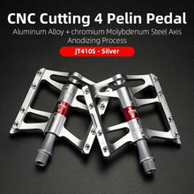 Load image into Gallery viewer, Mountain Bike Bicycle Pedals Cycling Ultralight Aluminum Alloy 4 Bearings Pedals Bike Pedals Flat Advanced 4 Bearings Mountain Bike Pedals Platform Bicycle Flat Alloy Pedals