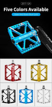 Load image into Gallery viewer, Mountain Bike Bicycle Pedals Cycling Ultralight Aluminum Alloy 4 Bearings Pedals Bike Pedals Flat Advanced 4 Bearings Mountain Bike Pedals Platform Bicycle Flat Alloy Pedals
