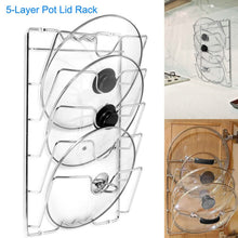 Load image into Gallery viewer, Mounted Pot Lid Rack Pot Cover Organizer