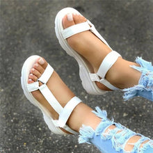 Load image into Gallery viewer, Multi Colors Casual Shoes Woman Flat Comfortable Sandals Female Light Sandals Flat Comfort Slip-On Elastic Ankle Strap Slingback Light Weight Casual Walking Sandals