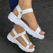 Load image into Gallery viewer, Multi Colors Casual Shoes Woman Flat Comfortable Sandals Female Light Sandals Flat Comfort Slip-On Elastic Ankle Strap Slingback Light Weight Casual Walking Sandals