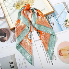 Load image into Gallery viewer, Multi-Functional Square Silk Scarf 60*60cm Headband Hairbands Hair Hoop Accessories For Women,Girl,Lady Head Neck Satin Scarf Handkerchief