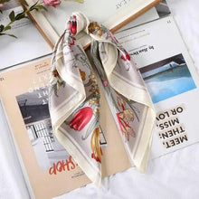 Load image into Gallery viewer, Multi-Functional Square Silk Scarf 60*60cm Headband Hairbands Hair Hoop Accessories For Women,Girl,Lady Head Neck Satin Scarf Handkerchief