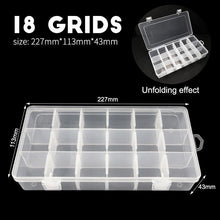 Load image into Gallery viewer, Multi Grids Plastic Box Adjustable Compartment Jewelry Organizer Box Eco-Friendly PP Transparent Jewelry Box Simple Design Plastic Portable Compartments Jewelry Organiser For Women