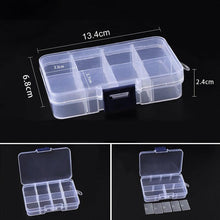 Load image into Gallery viewer, Multi Grids Plastic Box Adjustable Compartment Jewelry Organizer Box Eco-Friendly PP Transparent Jewelry Box Simple Design Plastic Portable Compartments Jewelry Organiser For Women