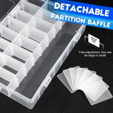 Load image into Gallery viewer, Multi Grids Plastic Box Adjustable Compartment Jewelry Organizer Box Eco-Friendly PP Transparent Jewelry Box Simple Design Plastic Portable Compartments Jewelry Organiser For Women