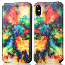 Load image into Gallery viewer, Multicolored Phone Case For iPhone 13 12 11 Pro Mini Cover Wallet Card Slot Flip Magnetic Leather PU Leather Flip Wallet Cover with Card Slots Case Cover