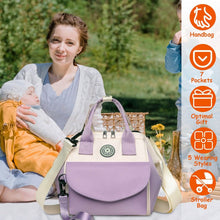 Load image into Gallery viewer, Multifunctional Diaper Changing Bag with 2 Insulated Pockets Commute Bag