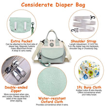 Load image into Gallery viewer, Multifunctional Diaper Changing Bag with 2 Insulated Pockets Commute Bag