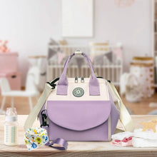 Load image into Gallery viewer, Multifunctional Diaper Changing Bag with 2 Insulated Pockets Commute Bag