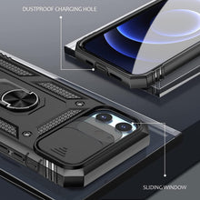 Load image into Gallery viewer, Multifunctional Heavy Duty Front and Back Full Body Shockproof Bumper Protection Cover Case For iPhone 13 12 11 Pro Max X Max 8 Plus Case Heavy Duty with Camera Rotate Kickstand Sturdy Shockproof Cover