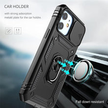 Load image into Gallery viewer, Multifunctional Heavy Duty Front and Back Full Body Shockproof Bumper Protection Cover Case For iPhone 13 12 11 Pro Max X Max 8 Plus Case Heavy Duty with Camera Rotate Kickstand Sturdy Shockproof Cover