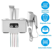 Load image into Gallery viewer, Multifunctional Wall Mount Toothbrush Organizer