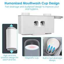 Load image into Gallery viewer, Multifunctional Wall Mount Toothbrush Organizer