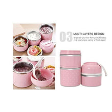 Load image into Gallery viewer, Multilayer Cute Thermal Lunch Box Stainless Steel Food Container