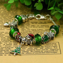 Load image into Gallery viewer, Murano and Swarovski Crystal Christmas Bracelet