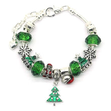 Load image into Gallery viewer, Murano and Swarovski Crystal Christmas Bracelet