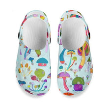 Load image into Gallery viewer, Mushroom Print Sandals Womens Summer Non-slip Hole Shoes Rubber Clogs Garden Beach Flat Slippers Trends Clogs For Women Slip Resistant Shoes